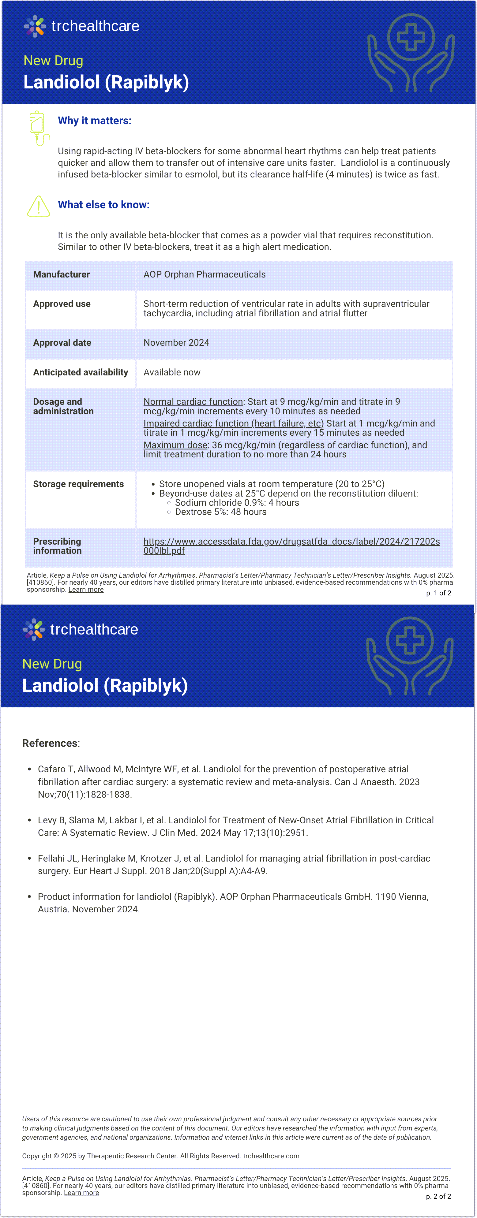 Landiolol (Rapiblyk)